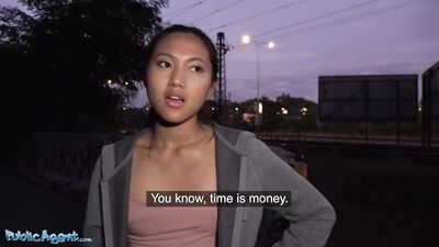 Public Agent agent gives it to Asian babe May Thai doggy style