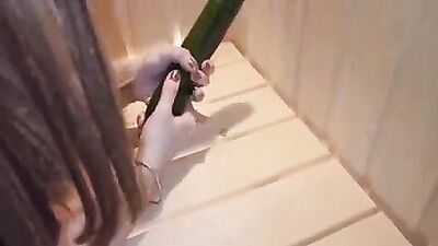Hot Housewife Passionate Masturbate Cucumber Squirt