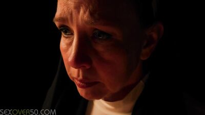 A Sexy MILF Nun is Seduced by Her Priest While She Prays and Worships At The Alter Of His Cock