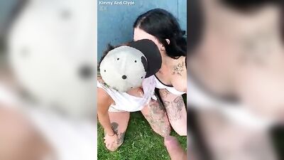 Wife kimmy and her bestie enjoying golden shower