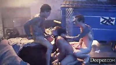 Deeper Brooklyn Gray Aggressive DP Behind Dumpster