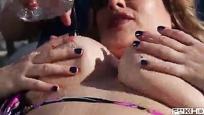 Voluptuous blondie Maggie Green gets her big tits & wet pink fucked hard