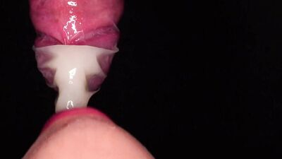 CLOSE UP BEST Bottom View CONDOM BLOWJOB She BROKE the CONDOM and STARTS PLAYING with CUM ASMR 4K