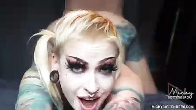 Inked teen Micky Bottenberg POV fucked by big cock