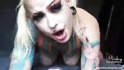 Inked teen Micky Bottenberg POV fucked by big cock