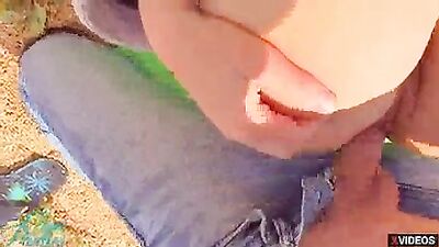 Stranger cum in my pussy on the beach