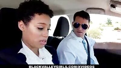 BlackValleyGirls Ebony Queen (Amethyst Banks) Eats Driving Instructors Dick