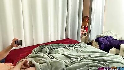 Stepmom catches stepson masturbating and addicted to porn