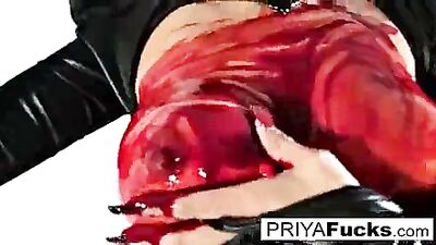 Halloween b tease with Indian MILF Priya Rai