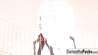 Samantha shows her amazing big tits