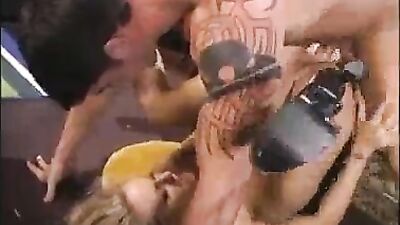 Blonde dream of a looker with small tits Jasmine Lynn likes to rub her muf with dildo while athletically built stud bowls her from the Pavilion end