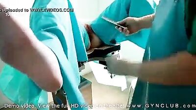 Exelent orgasm on gyno chair