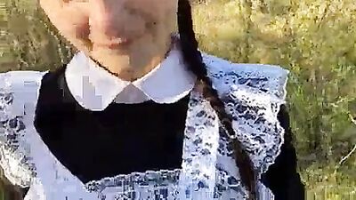 teacher fucked a in the bushes and accidentally cum in her pussy