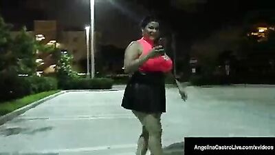 Thick Latina Angelina Castro Mouth Fucks A Random Cock!