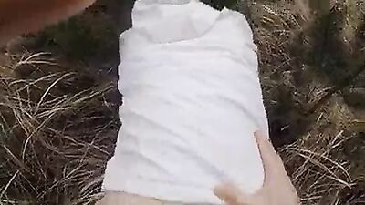 Teasing milf gets her ass fucked at the beach