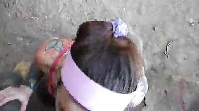 Felicity Feline Outdoor blowjob and stripping