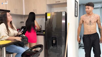 My mother leaves me at home with the housekeeper who is a hot ass milf Sarah Black Thiago Lopez