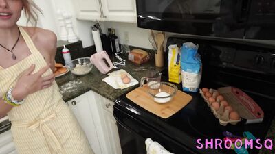 Teen StepSis Shrooms Q Needs Icing From StepBro for Bake Sale