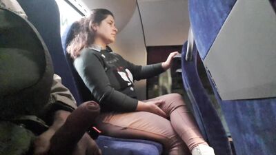 Voyeur seduces Milf to Suck Jerk his Dick in Bus