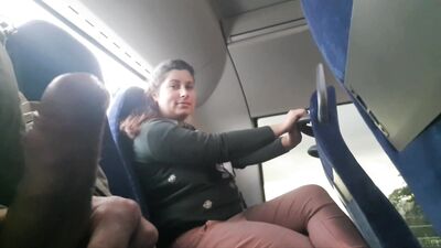 Voyeur seduces Milf to Suck Jerk his Dick in Bus