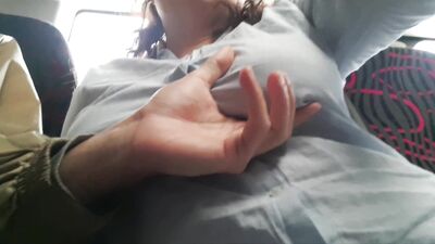 Voyeur seduces Milf to Suck Jerk his Dick in Bus