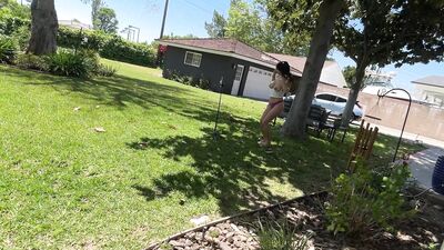 Caught my big ass Latina neighbor making NAKED TikToks in PUBLIC Cami Strella x Max Fills