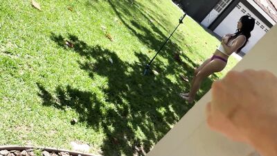 Caught my big ass Latina neighbor making NAKED TikToks in PUBLIC Cami Strella x Max Fills
