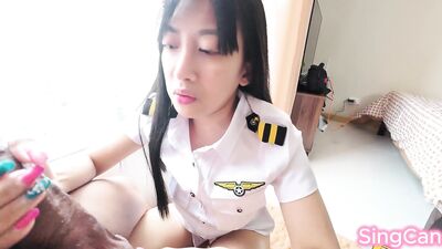 Pinay Nag biyaheng langit nagpa iyot sa kanyang Condo Co Pilot fucked in her Condo SingCan