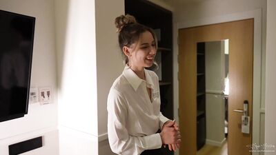 ROOM SERVICE Shy young hotel maid gets fucked by pervert hotel guest for money Hope Heaven