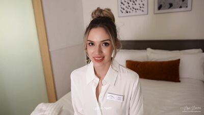 ROOM SERVICE Shy young hotel maid gets fucked by pervert hotel guest for money Hope Heaven