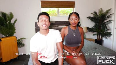 HotGuysFuck - Human Tripod Isaiah Ortega Lets Horny Babe Brianna Moore Cream On His Big Cock