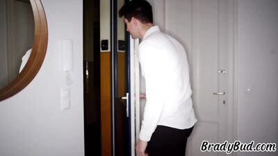 Horny blonde slut fucks three cocks triple penetration Ellie Sholue Brady Bud