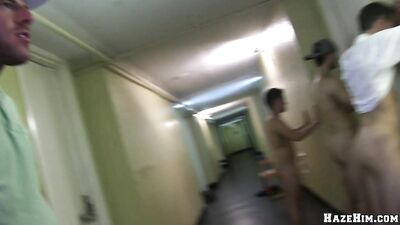 Hazehim - Frat boys haze the pledges - free gay porn