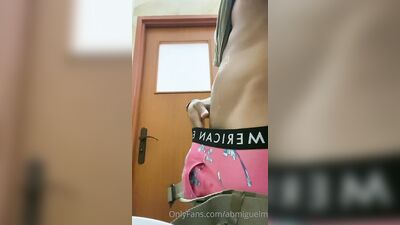 Soldier jerking off his bbc