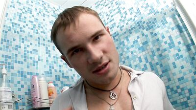 KeumGay - Stefan takes shower - free gay porn