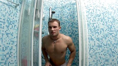 KeumGay - Stefan takes shower - free gay porn