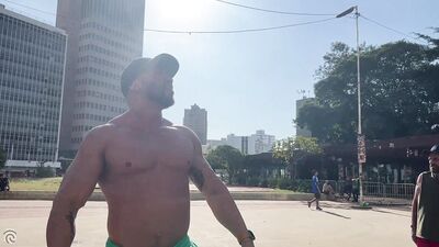 RFC - That Switch got spotted by the stud Guillerme Gaucho while workout outdoors - free gay porn