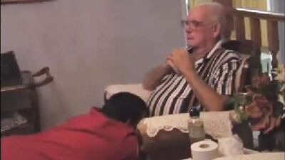 Old man gets a blowjob in public compilation 