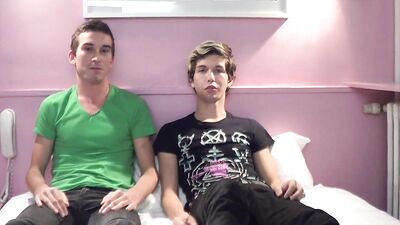 sexy twink fucked raw by Charley for his first porn shoot - free gay porn