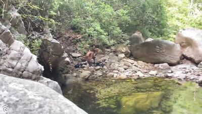 GangBang in the Waterfall - free gay porn