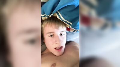 braces guy cumming on own face and in own mouth - free gay porn