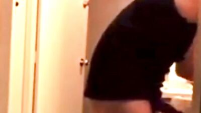 trying to hide his big hard dick from younger brother - free gay porn