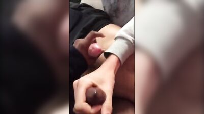 guy accidentally cums on his mate - free gay porn