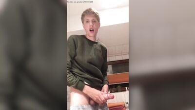 hung teen with massive cock jerking - free gay porn