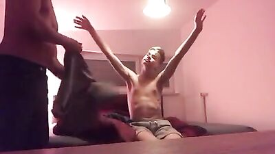 guy jerks friend eats his cum - free gay porn