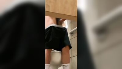 hot guy has a boner at urinal - free gay porn