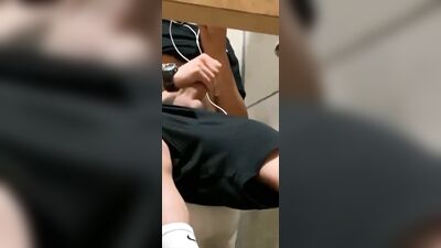 hot guy has a boner at urinal - free gay porn