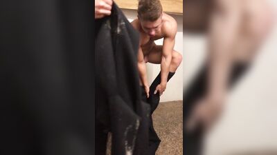 filmed his surf buddy taking off his wetsuit - free gay porn