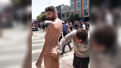 naked in the street being touched by strangers - free gay porn