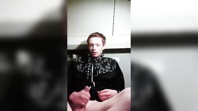 cute dutch twink squirts all over his jacket - free gay porn